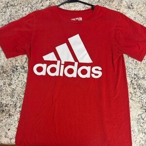 adidas Red Tee with White Logo